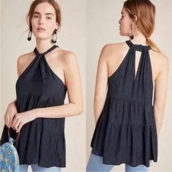 Anthropologie Tops - Anthropologie Lavinia swing Halter Top